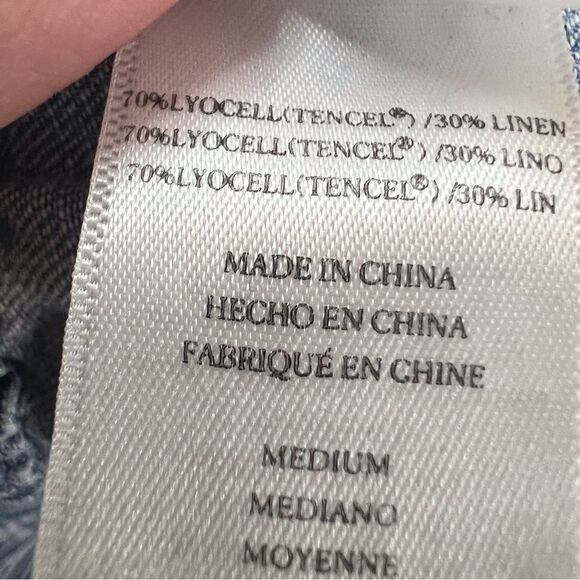 Rails Womens Chambray Comfy Pineapple Patterned Shorts Size Medium Denim Tie‎ - Picture 9 of 9